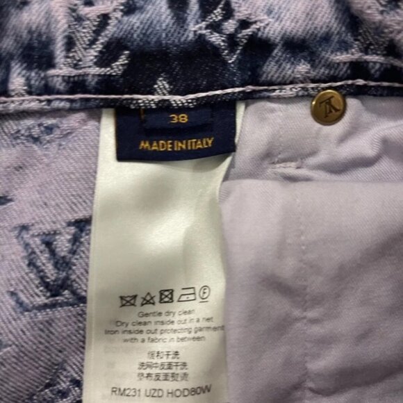 Louis Vuitton Virgil Abloh Ss23 Wide Carpenter Denim Trousers With Fringes Sz 38 - Picture 5 of 7